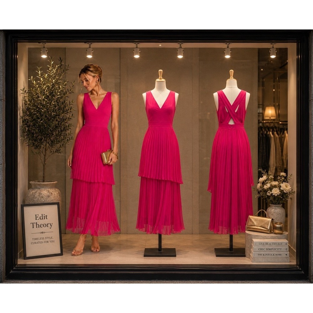 Keepsake the Label Size 4 Fuchsia Moonlight Dancer Pleated Dress